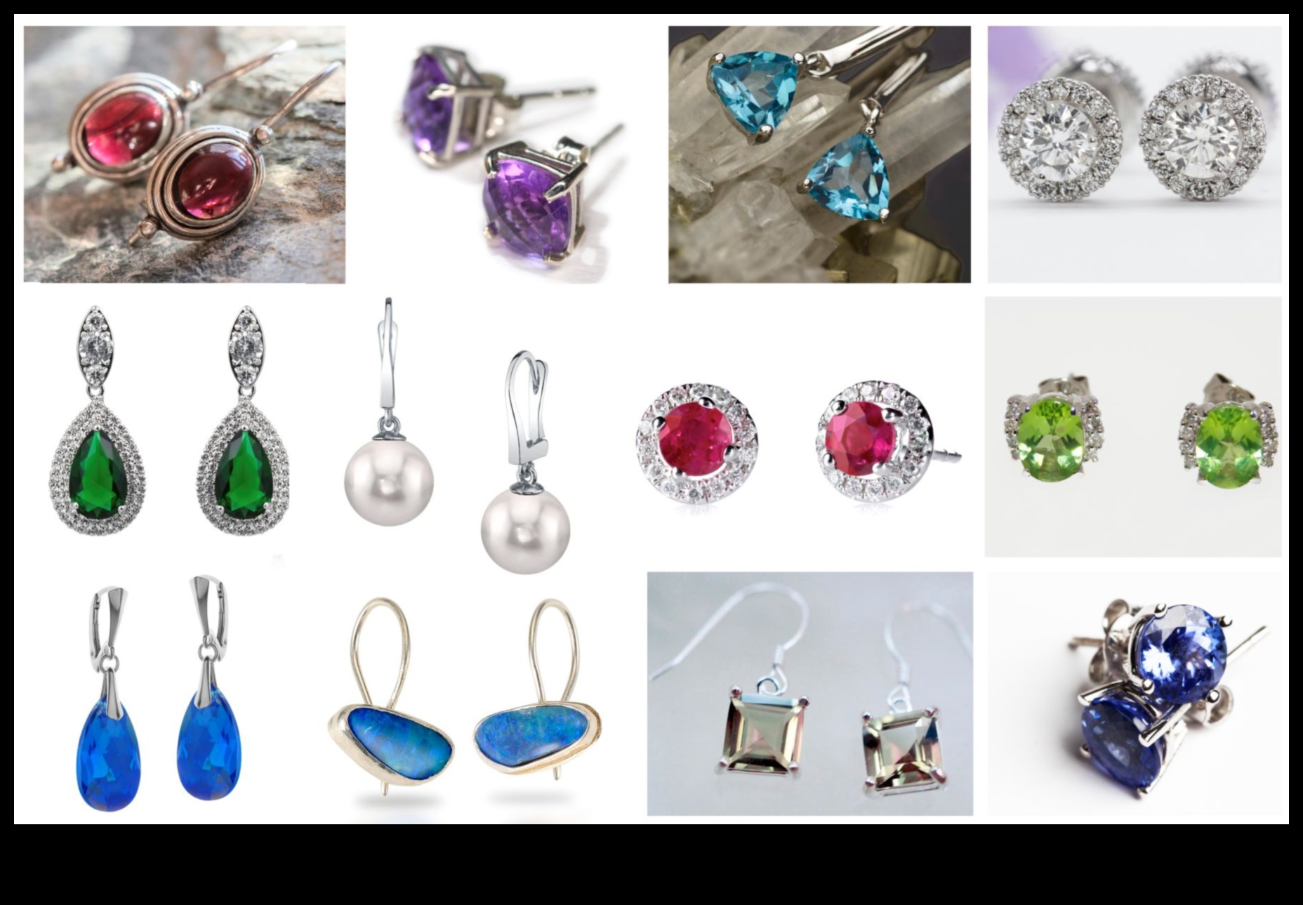 Armonia în pietre prețioase: conectați-vă cu frumusețea prin cerceii noștri împodobiți cu pietre prețioase