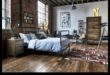 Idei de decor industrial de epocă pentru dormitor cu accente de fabrică