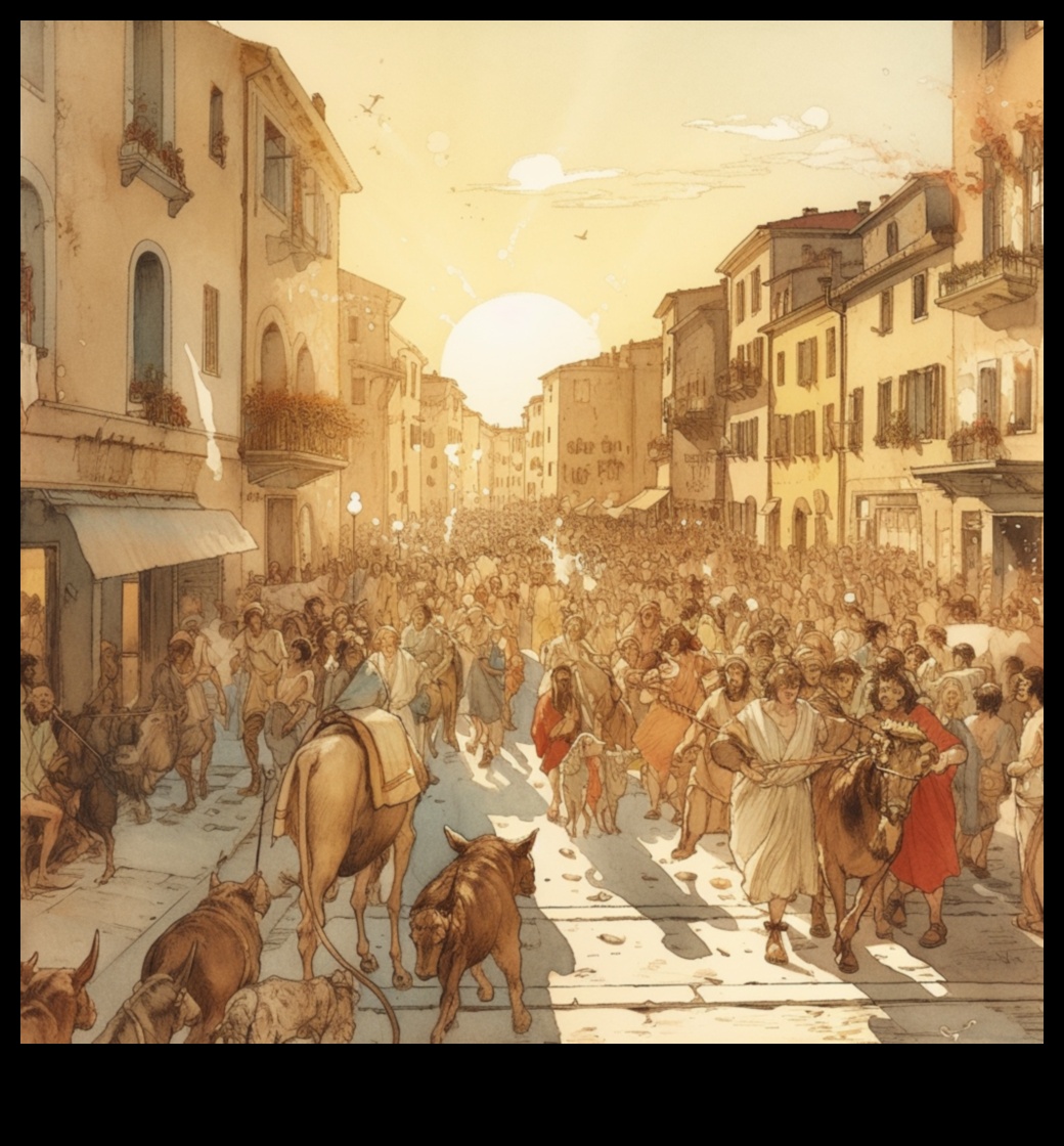 Sărbători civice: festivaluri și evenimente în arta romană